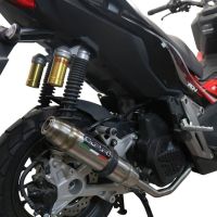 Pot echappement compatible avec Honda X-Adv 150 2020-2023, Deeptone Inox, Pot d'échappement complet racing, compris de collecteur et db killer amovible, sans homologation 