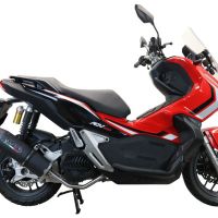 Pot echappement compatible avec Honda X-Adv 150 2020-2023, Furore Nero, Pot d'échappement complet racing, compris de collecteur et db killer amovible, sans homologation 