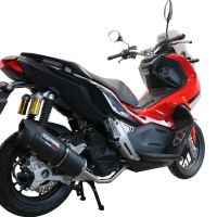 Pot echappement compatible avec Honda X-Adv 150 2020-2023, Furore Nero, Pot d'échappement complet racing, compris de collecteur et db killer amovible, sans homologation 