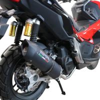 Pot echappement compatible avec Honda X-Adv 150 2020-2023, Furore Nero, Pot d'échappement complet racing, compris de collecteur et db killer amovible, sans homologation 