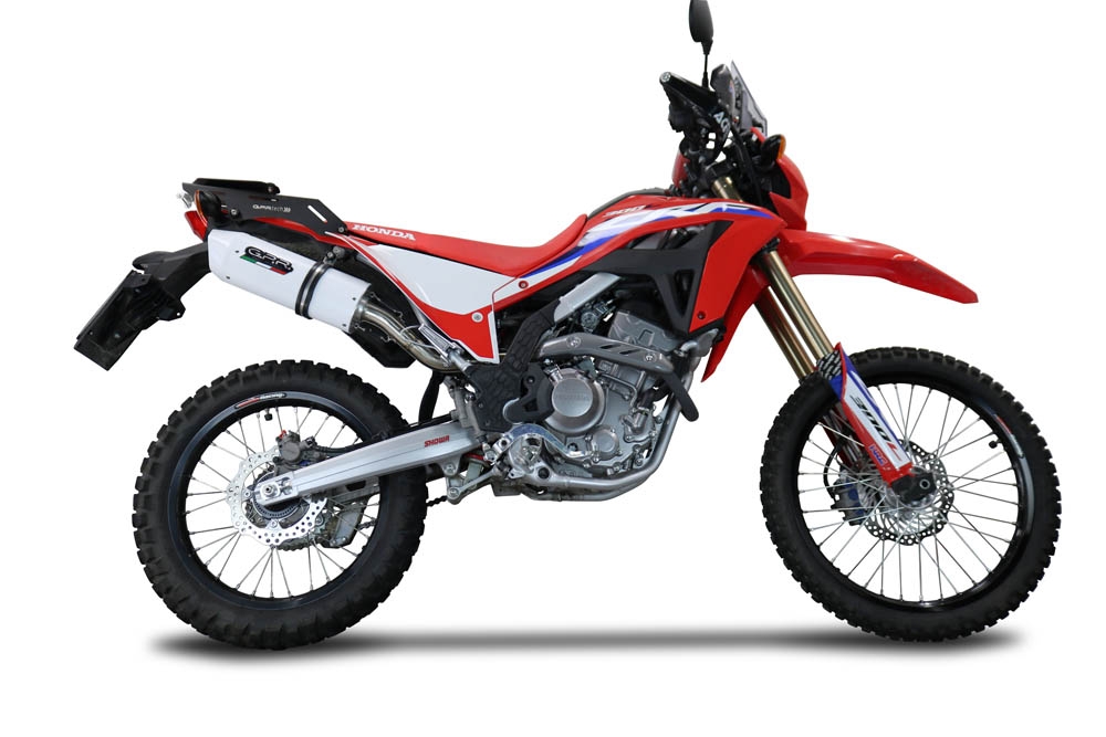 Pot echappement compatible avec Honda Crf 300 L - Rally 2021-2024, Albus Evo4, Pot Échappement slip-on homologué, légal, avec db killer amovible, tuyau de liaison et catalyseur 
