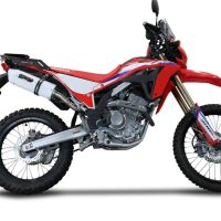 Pot echappement compatible avec Honda Crf 300 L - Rally 2021-2024, Albus Evo4, Pot Échappement slip-on homologué, légal, avec db killer amovible, tuyau de liaison et catalyseur 