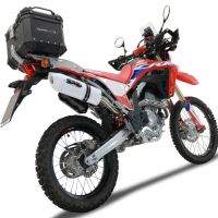 Pot echappement compatible avec Honda Crf 300 L - Rally 2021-2024, Albus Evo4, Pot Échappement slip-on homologué, légal, avec db killer amovible, tuyau de liaison et catalyseur 