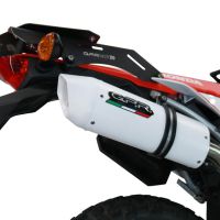 Pot echappement compatible avec Honda Crf 300 L - Rally 2021-2024, Albus Evo4, Pot Échappement slip-on homologué, légal, avec db killer amovible, tuyau de liaison et catalyseur 