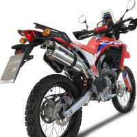 Pot echappement compatible avec Honda Crf 300 L - Rally 2021-2024, Dual Inox, Pot echappement racing,silencieux avec db killer et des tuyaux de liaison sans homologation 