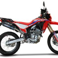 Pot echappement compatible avec Honda Crf 300 L - Rally 2021-2024, Furore Evo4 Poppy, Échappement légal, homologué,silencieux avec catalyseur, db killer amovible et tuyau de liaison spécifique 