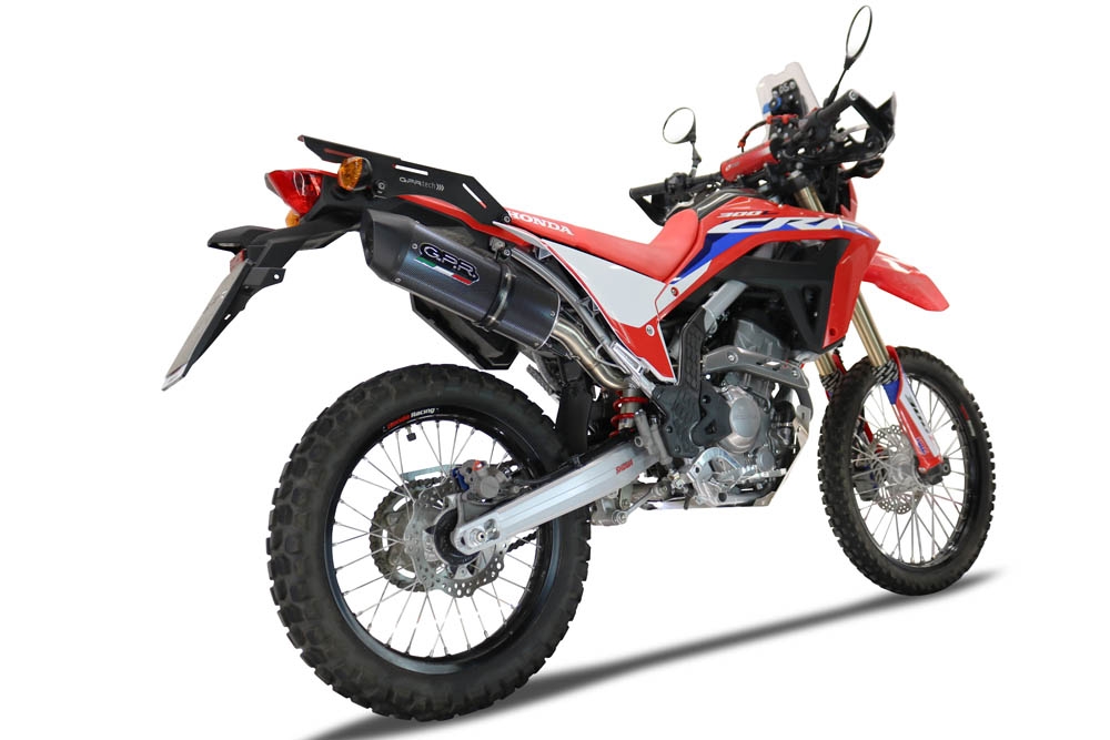 Pot echappement compatible avec Honda Crf 300 L - Rally 2021-2024, Furore Evo4 Poppy, Échappement légal, homologué,silencieux avec catalyseur, db killer amovible et tuyau de liaison spécifique 