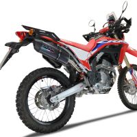 Pot echappement compatible avec Honda Crf 300 L - Rally 2021-2024, Furore Evo4 Poppy, Échappement légal, homologué,silencieux avec catalyseur, db killer amovible et tuyau de liaison spécifique 