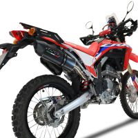 Pot echappement compatible avec Honda Crf 300 L - Rally 2021-2024, Furore Evo4 Poppy, Échappement légal, homologué,silencieux avec catalyseur, db killer amovible et tuyau de liaison spécifique 