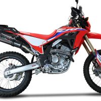 GPR pot echappement compatible avec  Honda Crf 300 L - Rally 2021-2024, New Grand Prix Evo Poppy, Échappement légal, homologué,silencieux avec catalyseur, db killer amovible et tuyau de liaison spécifique 