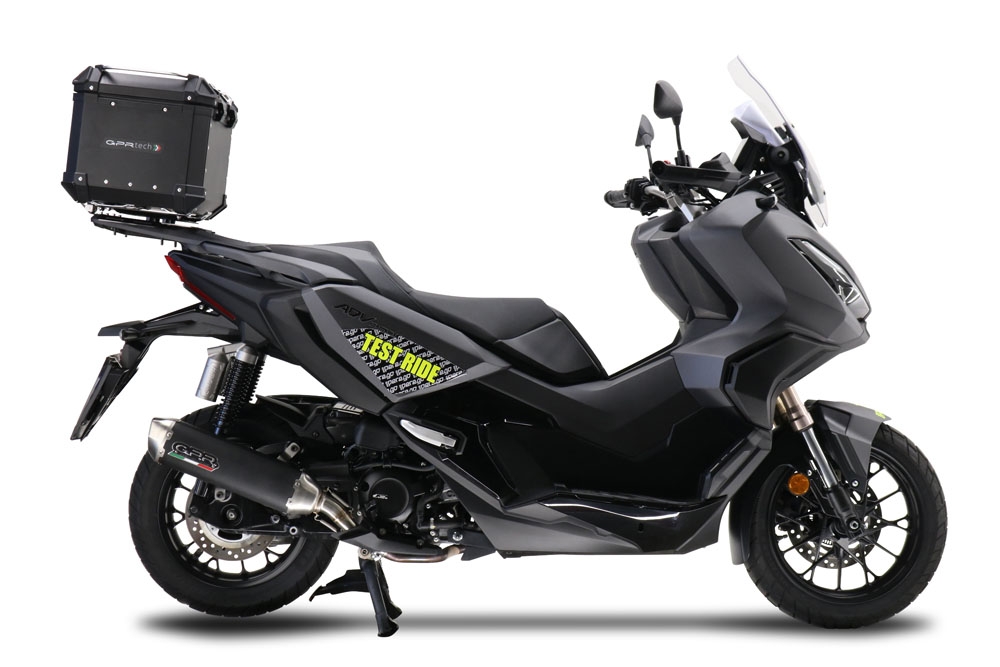 Pot echappement compatible avec Honda Adv 350 2022-2024, Pentascooter, Échappement légal, homologué,silencieux avec db killer amovible, catalyseur et tuyau de liaison spécifique 