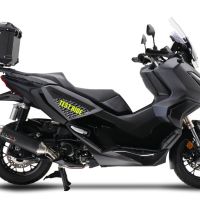 Pot echappement compatible avec Honda Adv 350 2022-2024, Pentascooter, Échappement légal, homologué,silencieux avec db killer amovible, catalyseur et tuyau de liaison spécifique 