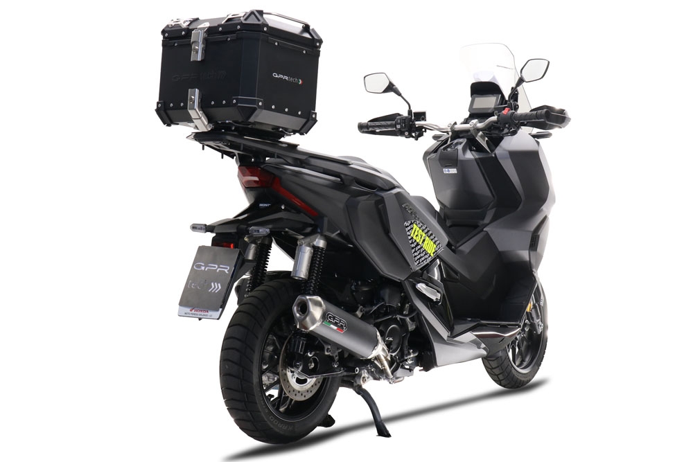 Pot echappement compatible avec Honda Adv 350 2022-2024, Pentascooter, Échappement légal, homologué,silencieux avec db killer amovible, catalyseur et tuyau de liaison spécifique 