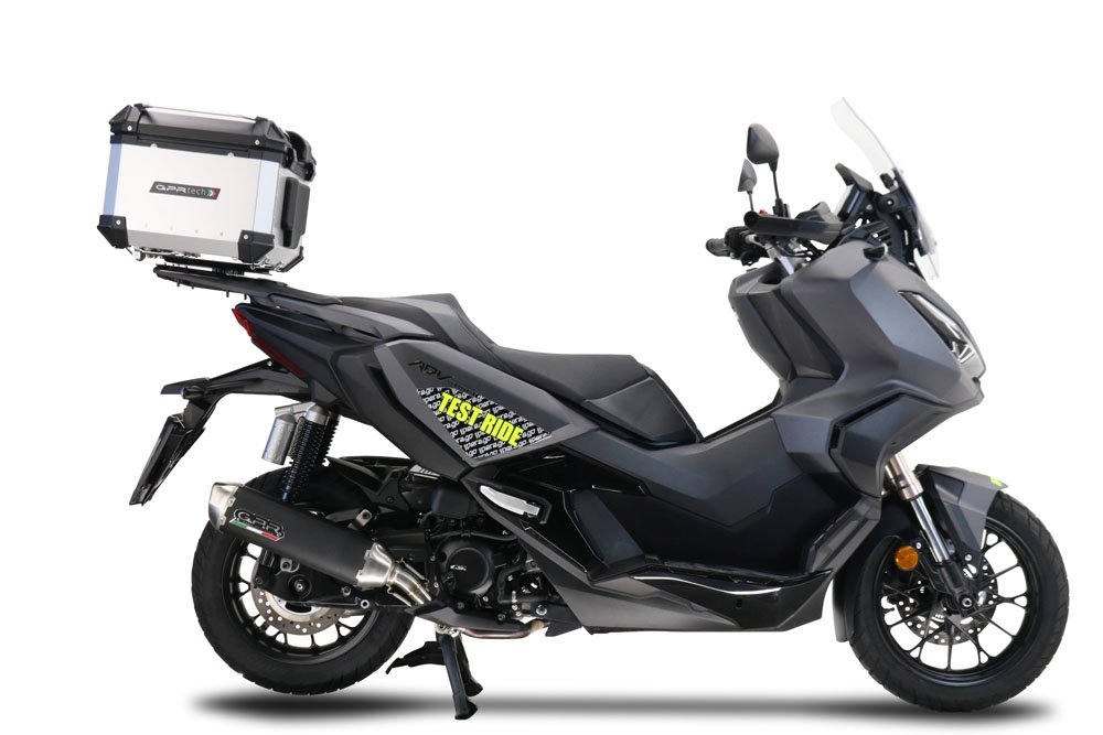 Pot echappement compatible avec Honda Adv 350 2022-2024, Pentascooter, Échappement légal, homologué,silencieux avec db killer amovible, catalyseur et tuyau de liaison spécifique 