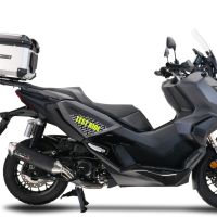 Pot echappement compatible avec Honda Adv 350 2022-2024, Pentascooter, Échappement légal, homologué,silencieux avec db killer amovible, catalyseur et tuyau de liaison spécifique 