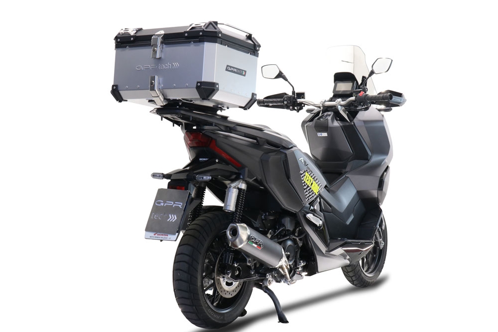 Pot echappement compatible avec Honda Adv 350 2022-2024, Pentascooter, Échappement légal, homologué,silencieux avec db killer amovible, catalyseur et tuyau de liaison spécifique 