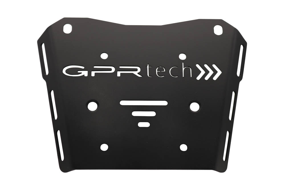 Top case en aluminium, couleur argent avec plaque spécifique incluse Top-case GPR TECH compatible avec  Honda Transalp 750  2023/2024 e5