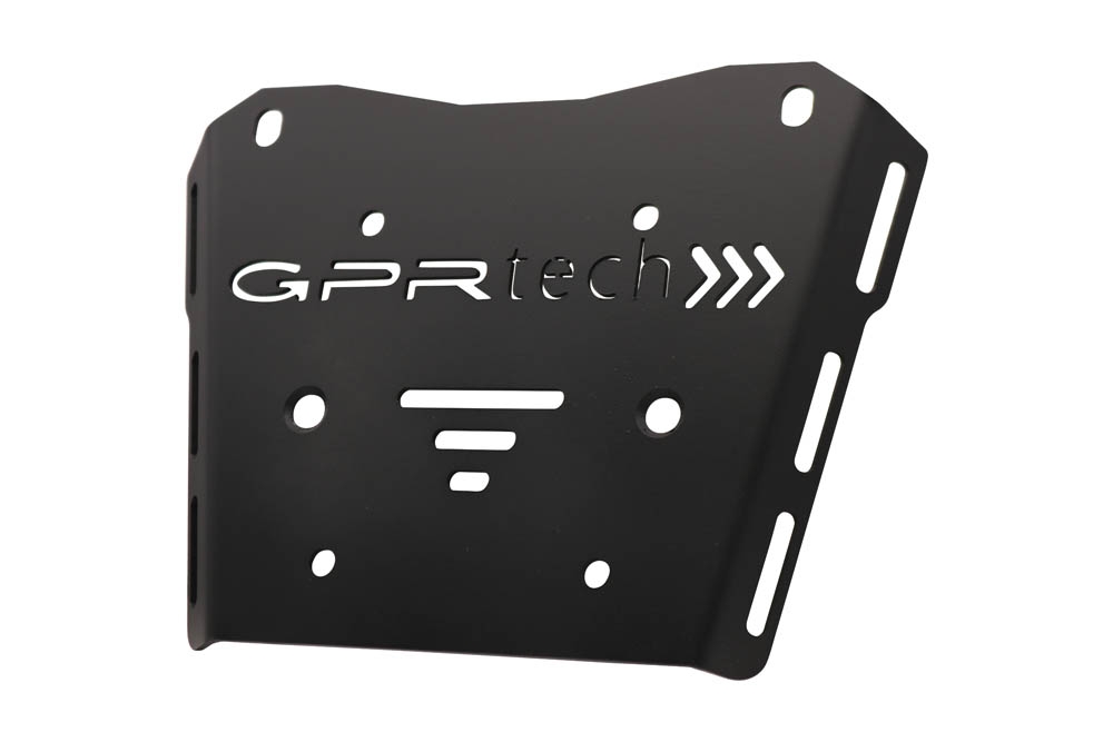Top case en aluminium, couleur argent avec plaque spécifique incluse Top-case GPR TECH compatible avec  Honda Transalp 750  2023/2024 e5