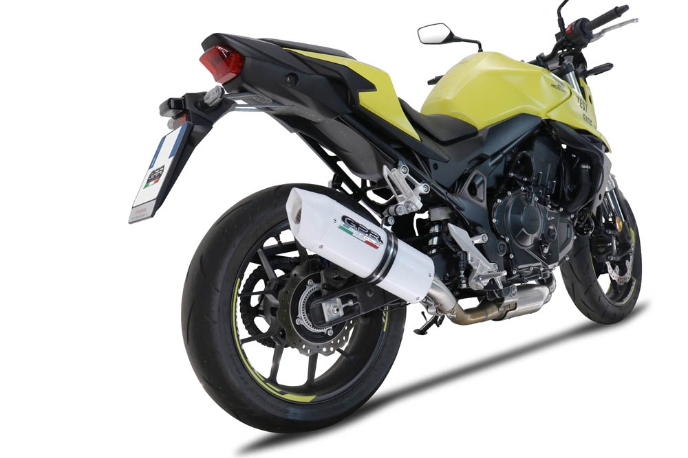 Pot echappement compatible avec Honda CB 750 Hornet 2023-2024, Albus Evo4, Échappement légal, homologué,silencieux avec db killer amovible et tuyau de liaison spécifique 
