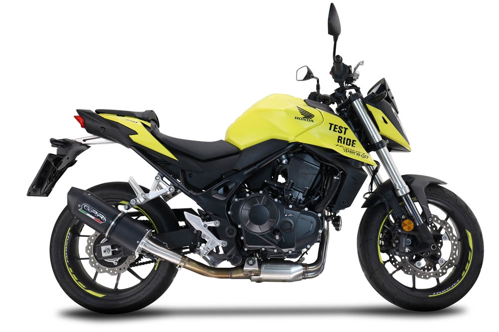 Pot echappement compatible avec Honda CB 750 Hornet 2023-2024, Furore Evo4 Nero, Échappement légal, homologué,silencieux avec db killer amovible et tuyau de liaison spécifique 