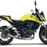 Pot echappement compatible avec Honda CB 750 Hornet 2023-2024, Furore Evo4 Nero, Échappement légal, homologué,silencieux avec db killer amovible et tuyau de liaison spécifique 