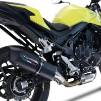 Pot echappement compatible avec Honda CB 750 Hornet 2023-2024, Furore Evo4 Nero, Échappement légal, homologué,silencieux avec db killer amovible et tuyau de liaison spécifique 