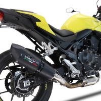 Pot echappement compatible avec Honda CB 750 Hornet 2023-2024, M3 Black Titanium, Échappement légal, homologué,silencieux avec db killer amovible et tuyau de liaison spécifique 