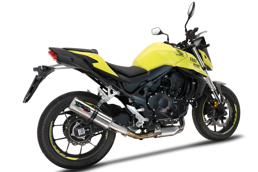 Pot echappement compatible avec Honda CB 750 Hornet 2023-2024, M3 Inox , Échappement légal, homologué,silencieux avec db killer amovible et tuyau de liaison spécifique 