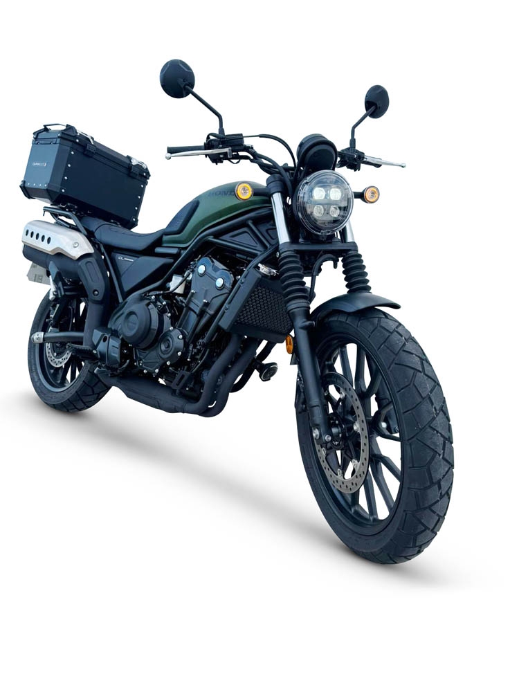 Top case en aluminium, couleur noire avec plaque spécifique incluse Top-case GPR TECH compatible avec  Honda CL 500 2023/2025