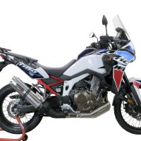 Pot echappement compatible avec Honda Crf 1000 L Africa Twin 2018-2020, Dual Inox, Échappement légal, homologué,silencieux avec db killer amovible et tuyau de liaison spécifique 