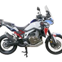 Pot echappement compatible avec Honda Crf 1100 L Africa Twin 2020-2025, Dual Poppy, Échappement légal, homologué,silencieux avec db killer amovible et tuyau de liaison spécifique 