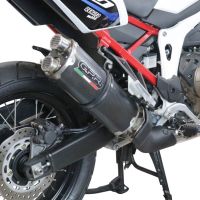 Pot echappement compatible avec Honda Crf 1100 L Africa Twin 2020-2025, Dual Poppy, Échappement légal, homologué,silencieux avec db killer amovible et tuyau de liaison spécifique 