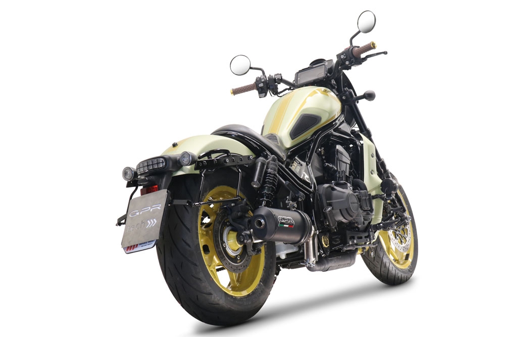 Pot echappement compatible avec Honda Cmx 1100 Rebel 2021-2024, Ghisa , Échappement légal, homologué,silencieux avec db killer amovible et tuyau de liaison spécifique 
