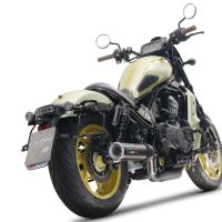 Pot echappement compatible avec Honda Cmx 1100 Rebel 2021-2024, M3 Black Titanium, Échappement légal, homologué,silencieux avec db killer amovible et tuyau de liaison spécifique 