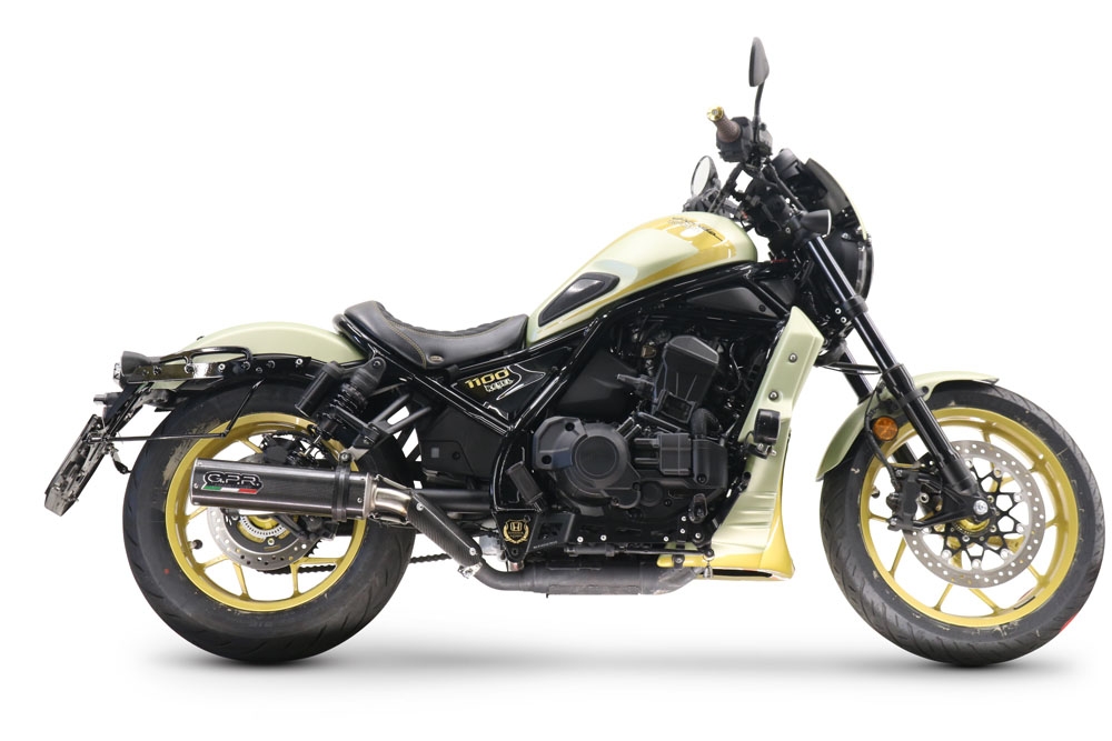 Pot echappement compatible avec Honda Cmx 1100 Rebel 2021-2024, M3 Poppy , Échappement légal, homologué,silencieux avec db killer amovible et tuyau de liaison spécifique 