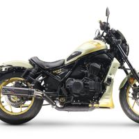 Pot echappement compatible avec Honda Cmx 1100 Rebel 2021-2024, M3 Poppy , Échappement légal, homologué,silencieux avec db killer amovible et tuyau de liaison spécifique 