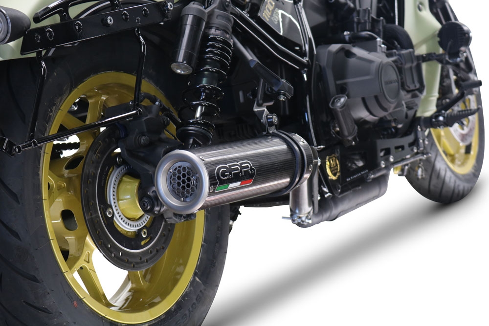 Pot echappement compatible avec Honda Cmx 1100 Rebel 2021-2024, M3 Poppy , Échappement légal, homologué,silencieux avec db killer amovible et tuyau de liaison spécifique 