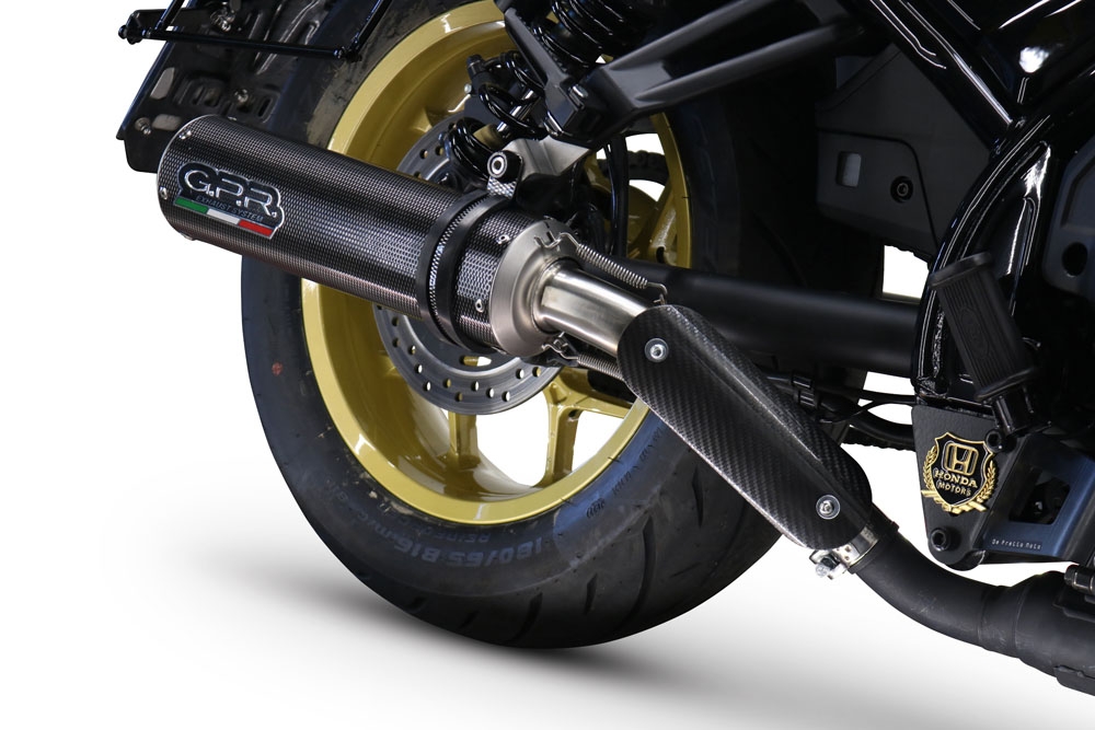 Pot echappement compatible avec Honda Cmx 1100 Rebel 2021-2024, M3 Poppy , Échappement légal, homologué,silencieux avec db killer amovible et tuyau de liaison spécifique 