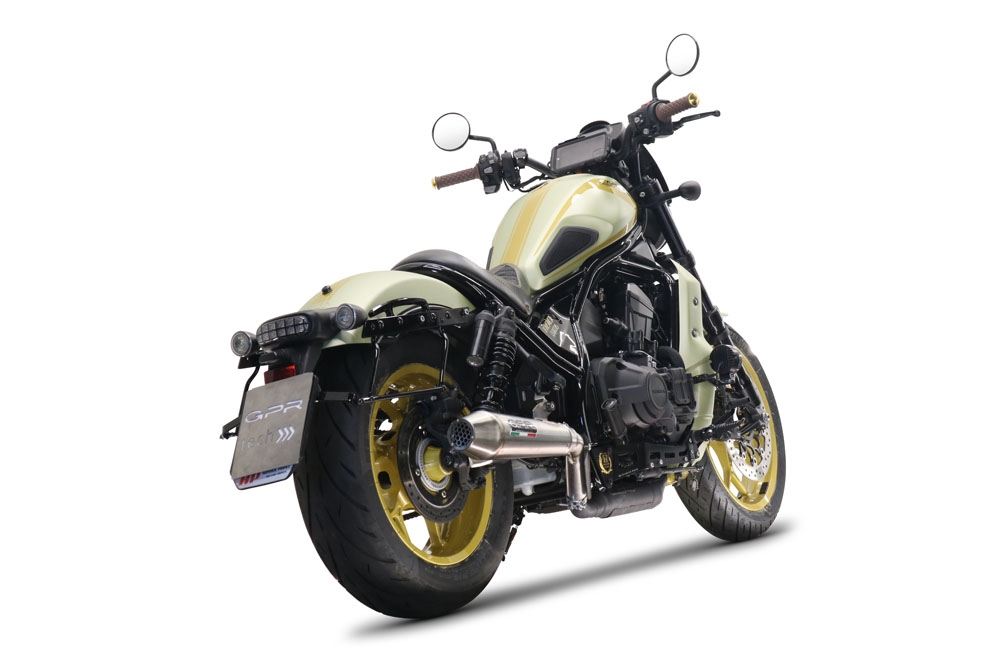 Pot echappement compatible avec Honda Cmx 1100 Rebel 2021-2024, Ultracone, Échappement légal, homologué,silencieux avec db killer amovible et tuyau de liaison spécifique 