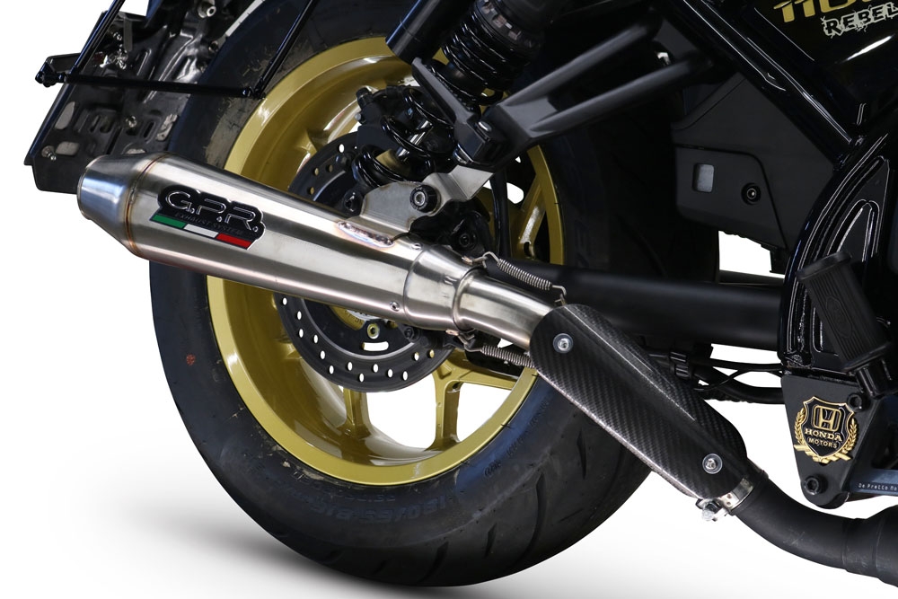 Pot echappement compatible avec Honda Cmx 1100 Rebel 2021-2024, Ultracone, Échappement légal, homologué,silencieux avec db killer amovible et tuyau de liaison spécifique 