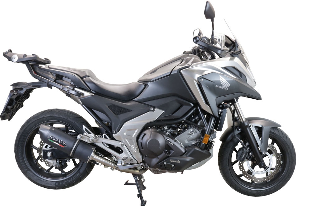 Pot echappement compatible avec Honda Nc 750 X - S Dct 2021-2023, Furore Evo4 Nero, Échappement légal, homologué,silencieux avec db killer amovible et tuyau de liaison spécifique 