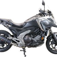 Pot echappement compatible avec Honda Nc 750 X - S Dct 2021-2023, Furore Evo4 Nero, Échappement légal, homologué,silencieux avec db killer amovible et tuyau de liaison spécifique 