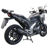 Pot echappement compatible avec Honda Nc 750 X - S Dct 2021-2023, Furore Evo4 Nero, Échappement légal, homologué,silencieux avec db killer amovible et tuyau de liaison spécifique 