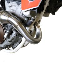 Pot echappement compatible avec Ktm SX-F 450 2016-2018, Pentacross Inox, Pot d'échappement complet racing, compris de collecteur et db killer amovible, sans homologation 