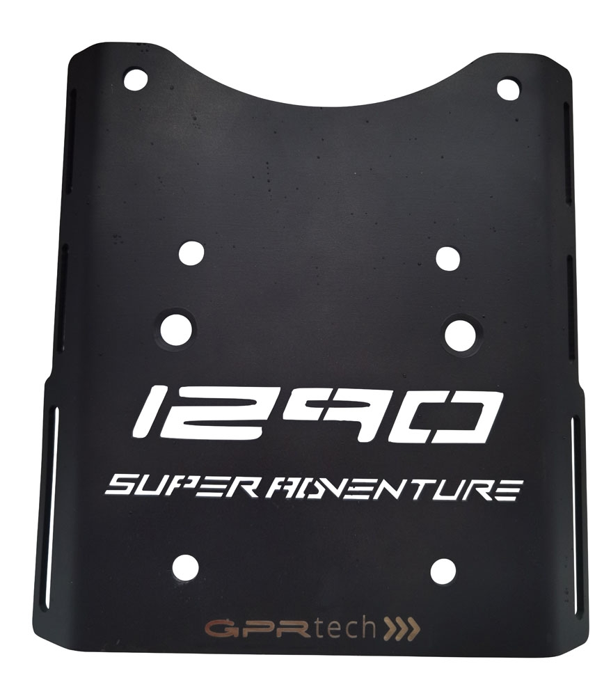 Top case en aluminium, couleur argent avec plaque spécifique incluse Top-case GPR TECH compatible avec  Ktm Lc 8 1290 Super Adventure R/S 2021/2024 e5