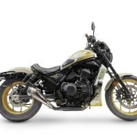 Pot echappement compatible avec Honda Cmx 1100 Rebel 2021-2024, Powercone Evo, Échappement légal, homologué,silencieux avec db killer amovible et tuyau de liaison spécifique 
