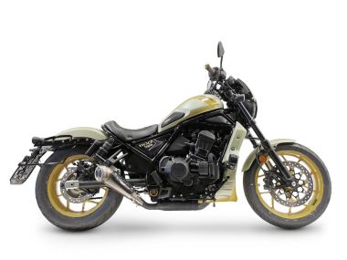 Pot echappement compatible avec Honda Cmx 1100 Rebel 2021-2024, Powercone Evo, Échappement légal, homologué,silencieux avec db killer amovible et tuyau de liaison spécifique 
