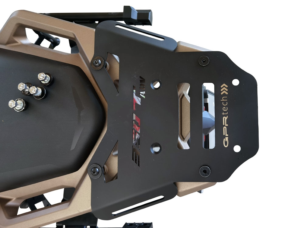 Top case en aluminium, couleur argent avec plaque spécifique incluse Top-case GPR TECH compatible avec  Zontes 350 T1 ADV 2022/2024 e5