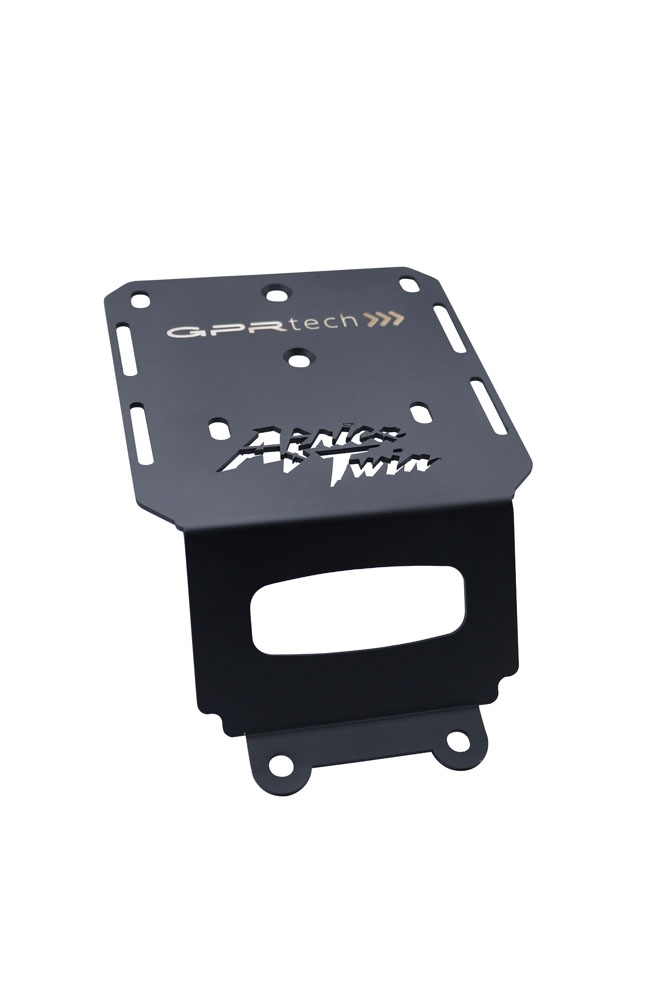 Top case en aluminium, couleur argent avec plaque spécifique incluse Top-case GPR TECH compatible avec  Honda Crf 1000 L Africa Twin Adventure Sport 2018/2020 e4