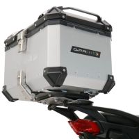 Top case en aluminium, couleur argent avec plaque spécifique incluse GPR TECH compatible avec  Ducati Multistrada V4 / V4S / V4S Sport 1100 2021/2024